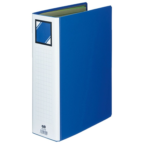 TANOSEE 片開きパイプ式ファイル(インデックス付) A4タテ 800枚収容 80mmとじ 背幅96mm 青 1冊（ご注文単位1冊）【直送品】
