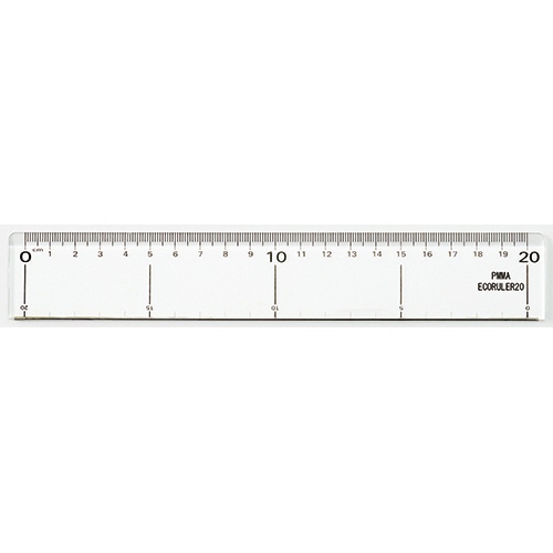 TANOSEE 再生アクリル定規 20cm 1個/本（ご注文単位1本）【直送品】