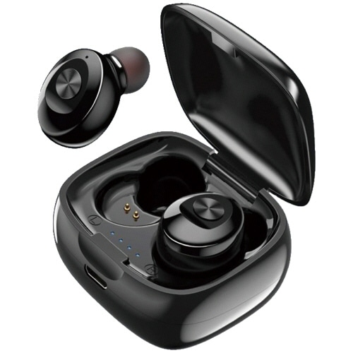 ハイディスク 完全ワイヤレスイヤホン ブラック HD-WGT08BK 1個/台(ご注文単位1台)【直送品】