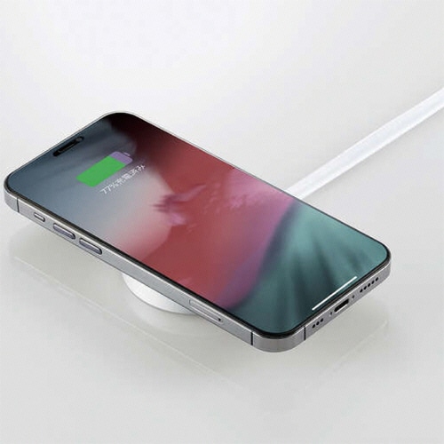 エレコム マグネットQi2規格対応ワイヤレス充電器(メッシュ・15W・卓上) シルバー W-MA05SV 1個(ご注文単位1個)【直送品】