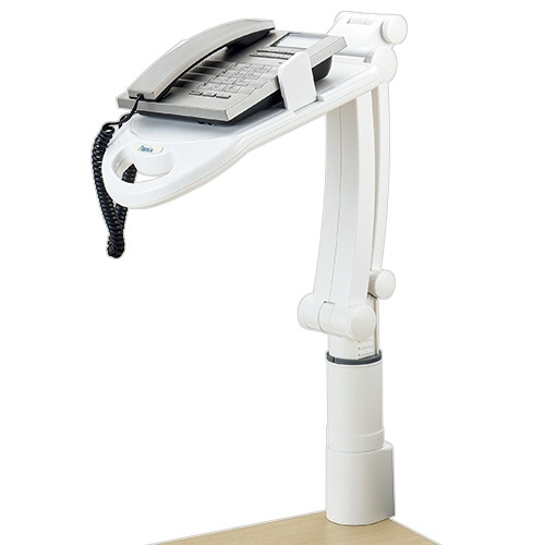 アスカ テレホンスタンドフレックス ホワイト TS9802 1台（ご注文単位1台）【直送品】