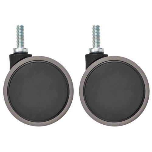 エレクター ベーシックシリーズ ねじ込み単独キャスター 双輪キャスター ブラック Φ75mm ストッパーなし BDR75EBKG 1セット(2個)/セット（ご注文単位1セット）【直送品】