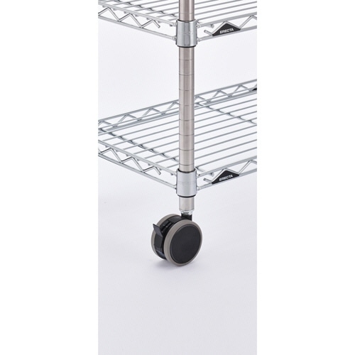 エレクター ベーシックシリーズ ねじ込み単独キャスター 双輪キャスター ブラック Φ75mm ストッパーなし BDR75EBKG 1セット(2個)/セット(ご注文単位1セット)【直送品】