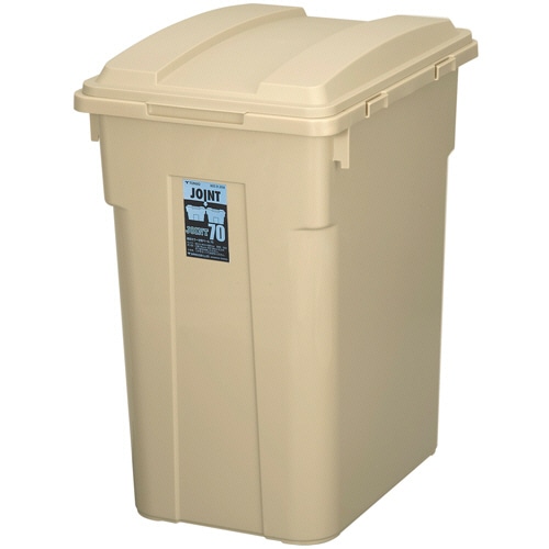 新輝合成 TONBO 連結カラー分別ペール 70L カーキベージュ 02065-1 1台/個（ご注文単位1個）【直送品】