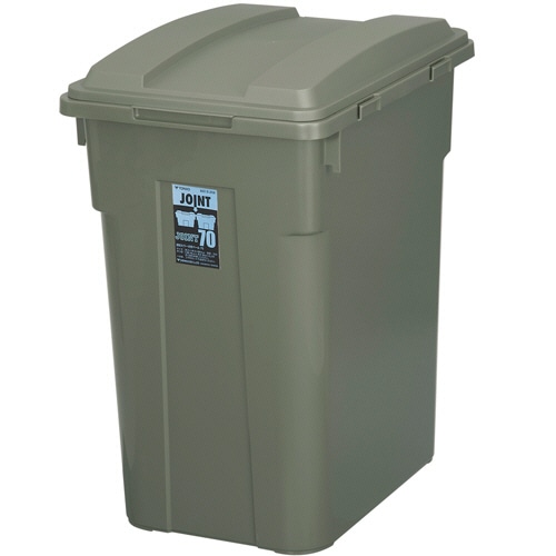 新輝合成 TONBO 連結カラー分別ペール 70L カーキグリーン 02066-8 1台/個（ご注文単位1個）【直送品】