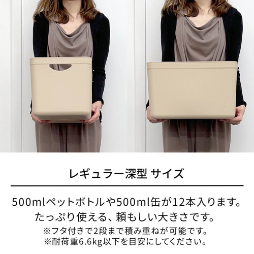 天馬 やわらか収納ケース レギュラー 深型 ホワイト 1個(ご注文単位1個)【直送品】