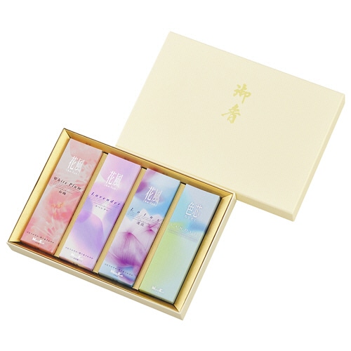 日本香堂 花風 進物 3種・色芯ろうそく入 1セット（ご注文単位1セット）【直送品】