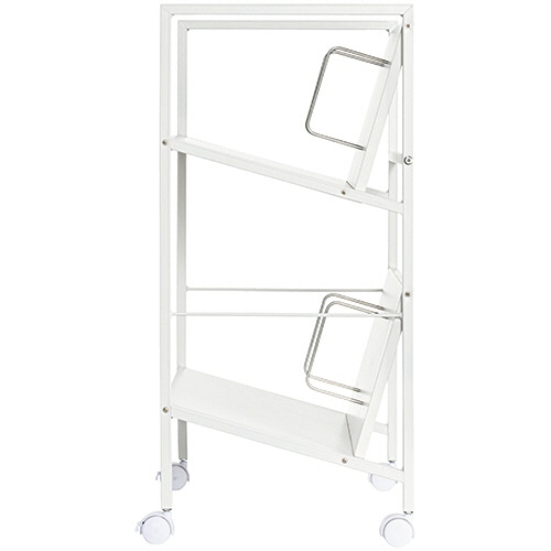 アスカ 木製ファイルワゴン 2段 ホワイト FWG02W 1台(ご注文単位1台)【直送品】