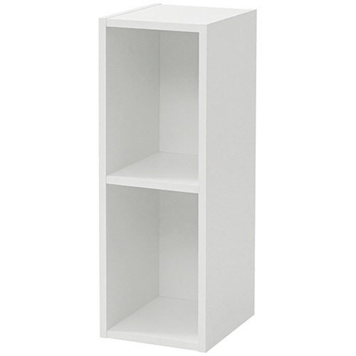 YAMAZEN カラーボックス A4ブラザーズ 2段 幅250×奥行290×高さ735mm ホワイト CABR-7525(WH) 1台（ご注文単位1台）【直送品】