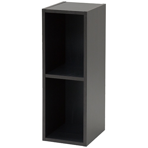 YAMAZEN カラーボックス A4ブラザーズ 2段 幅250×奥行290×高さ735mm ダークブラウン CABR-7525(DBR) 1台（ご注文単位1台）【直送品】