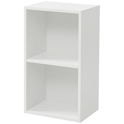 YAMAZEN カラーボックス A4ブラザーズ 2段 幅400×奥行290×高さ735mm ホワイト CABR-7540(WH) 1台（ご注文単位1台）【直送品】