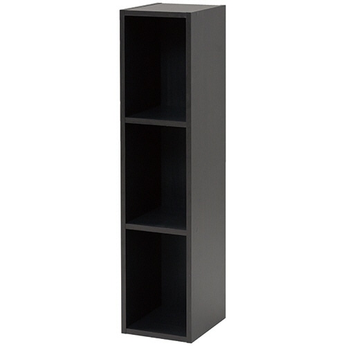 YAMAZEN カラーボックス A4ブラザーズ 3段 幅250×奥行290×高さ1090mm ダークブラウン CABR-1125(DBR) 1台（ご注文単位1台）【直送品】