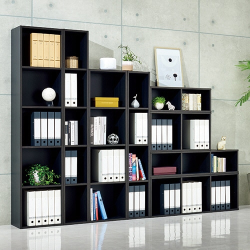 YAMAZEN カラーボックス A4ブラザーズ 3段 幅250×奥行290×高さ1090mm ダークブラウン CABR-1125(DBR) 1台（ご注文単位1台）【直送品】