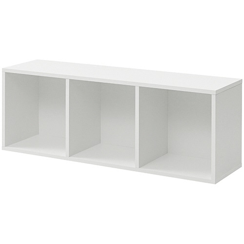 YAMAZEN カラーボックス A4ブラザーズ 3段 幅400×奥行290×高さ1090mm ホワイト CABR-1140(WH) 1台（ご注文単位1台）【直送品】