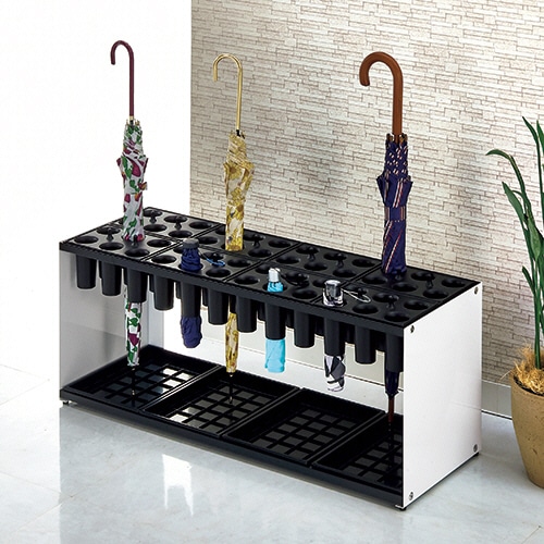 テラモト モノシュート傘立 24本用 ホワイト UB-290-024-8 1台（ご注文単位1台）【直送品】