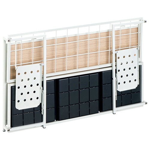 YAMAZEN アルミフォールディング傘立て 36本用 ナチュラル&ホワイト KAUR-36(NA) 1台(ご注文単位1台)【直送品】