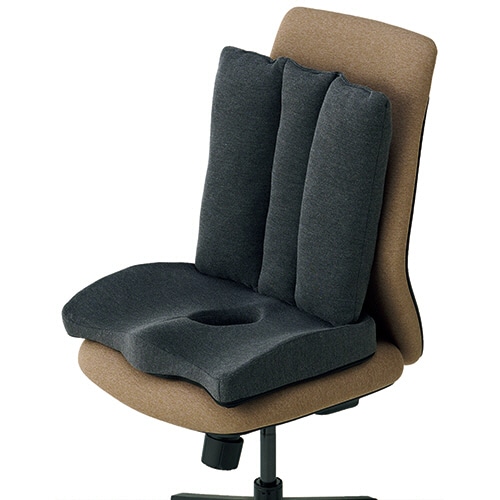 イケヒコ・コーポレーション フィース おしりをサポートするクッション ブラック 1個(ご注文単位1個)【直送品】