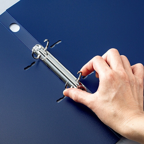 TANOSEE スマートスリムリングファイル(OBP配合) A4タテ 2穴 180枚収容 リング内径22mm 背幅27mm ネイビーブルー 1セット(10冊)/セット(ご注文単位1セット)【直送品】