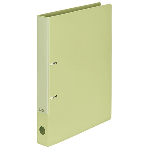 TANOSEE ツイストDリングファイル(OBP配合) A4タテ 2穴 230枚収容 25mmとじ 背幅36mm ライトグリーン 1セット(10冊)/セット（ご注文単位1セット）【直送品】