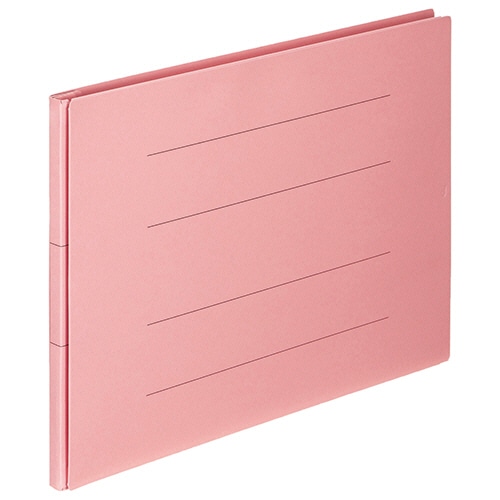 TANOSEE 背幅伸縮フラットファイル(エコノミータイプ) A4ヨコ 約800枚収容 背幅18~98mm ピンク 1セット(10冊)/セット（ご注文単位1セット）【直送品】
