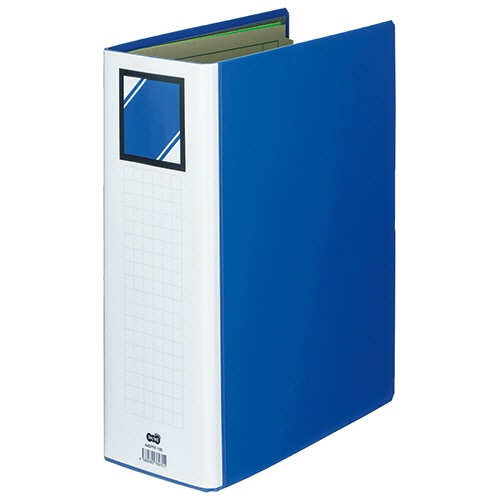 TANOSEE 片開きパイプ式ファイル(インデックス付) A4タテ 1000枚収容 100mmとじ 背幅116mm 青 1セット(10冊)/セット（ご注文単位1セット）【直送品】