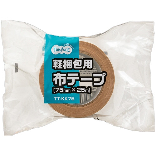 TANOSEE 軽梱包用布テープ 75mm×25m 1セット(24巻)/セット（ご注文単位1セット）【直送品】