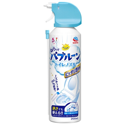 アース製薬 らくハピ ねらってバブルーン トイレノズル 200mL 1本（ご注文単位1本）【直送品】