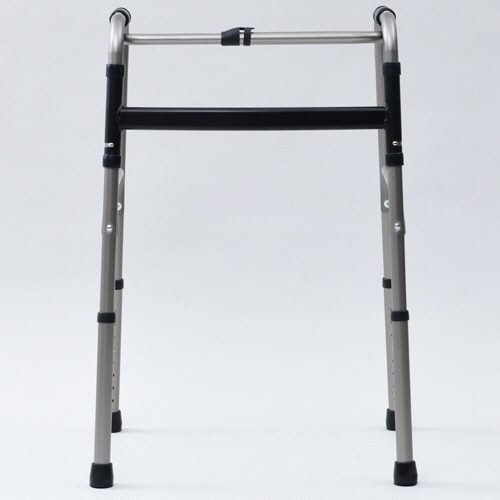 YAMAZEN 折りたたみ歩行器 ガンメタル KFW-16-GM 1台(ご注文単位1台)【直送品】