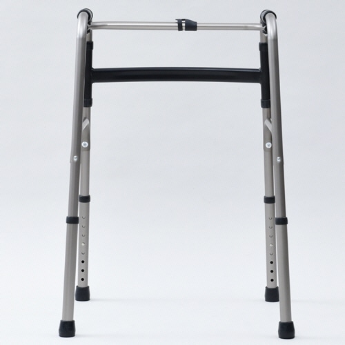 YAMAZEN 折りたたみ歩行器 ガンメタル KFW-16-GM 1台(ご注文単位1台)【直送品】