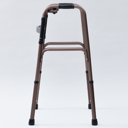 YAMAZEN 折りたたみ歩行器 ブロンズ KFW-16-BZ 1台(ご注文単位1台)【直送品】