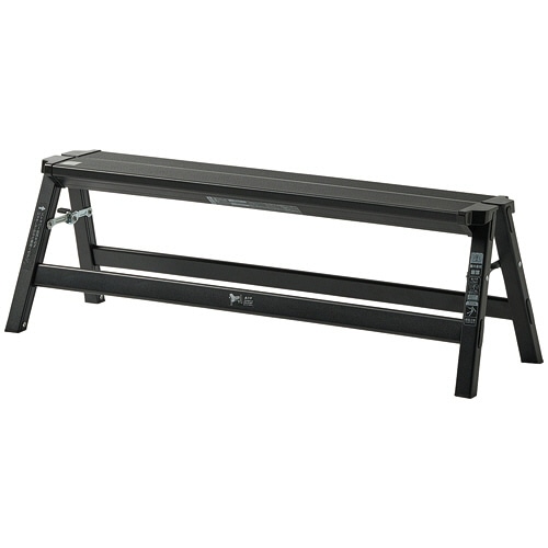 天馬 アルミワイド踏み台 1段 ブラック 1台（ご注文単位1台）【直送品】