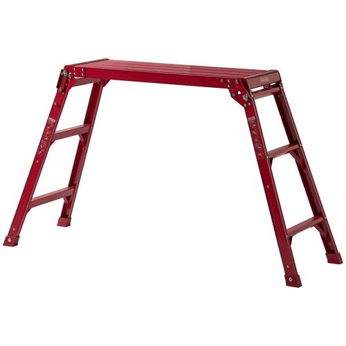 天馬 アルミ作業台 3段 レッド 1台（ご注文単位1台）【直送品】