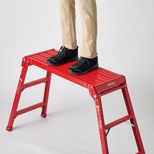 天馬 アルミ作業台 3段 レッド 1台（ご注文単位1台）【直送品】