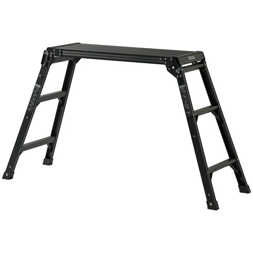 天馬 アルミ作業台 3段 ブラック 1台（ご注文単位1台）【直送品】