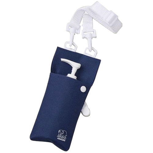 ハクゾウメディカル アルコール手指消毒剤 エレファジェル用ポシェット(150mL専用) ネイビー 3087663 1個（ご注文単位1個）【直送品】