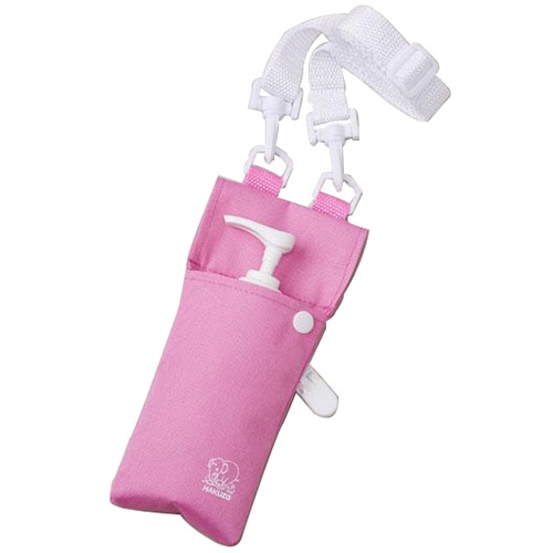 ハクゾウメディカル アルコール手指消毒剤 エレファジェル用ポシェット(150mL専用) ピンク 3087666 1個（ご注文単位1個）【直送品】