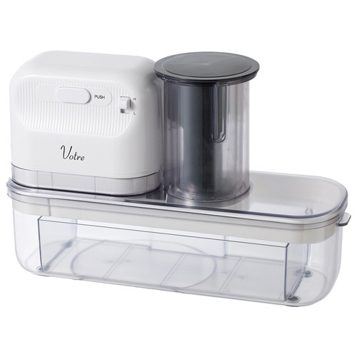 YAMAZEN Votre 電動スライサー ホワイト YSLA-Q45(W) 1台（ご注文単位1台）【直送品】