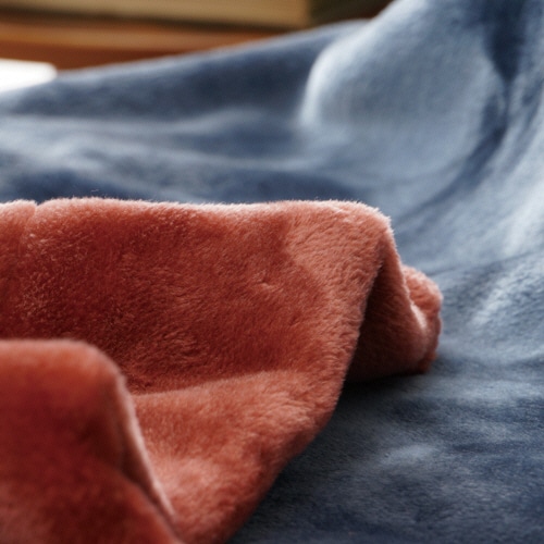 大津コーポレーション 吸湿発熱ニューマイヤー毛布 ひざ掛けサイズ ネイビー 3220028F-6 1枚(ご注文単位1枚)【直送品】