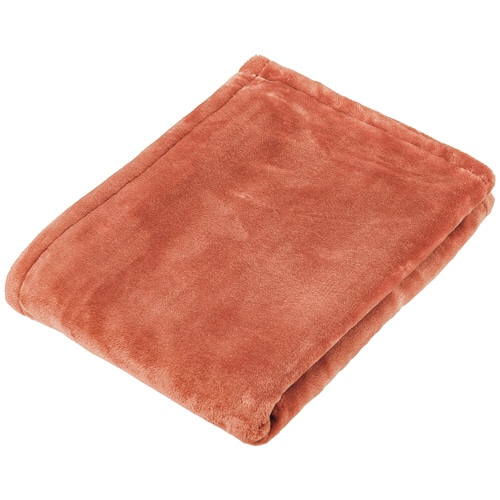 大津コーポレーション 吸湿発熱ニューマイヤー毛布 ひざ掛けサイズ エンジ 3220028F-1 1枚（ご注文単位1枚）【直送品】