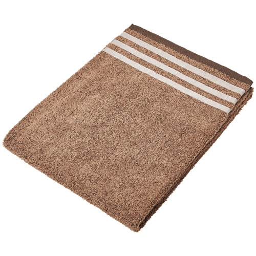 林 エッジライン 大判バスタオル ブラウン LN602826 1枚（ご注文単位1枚）【直送品】