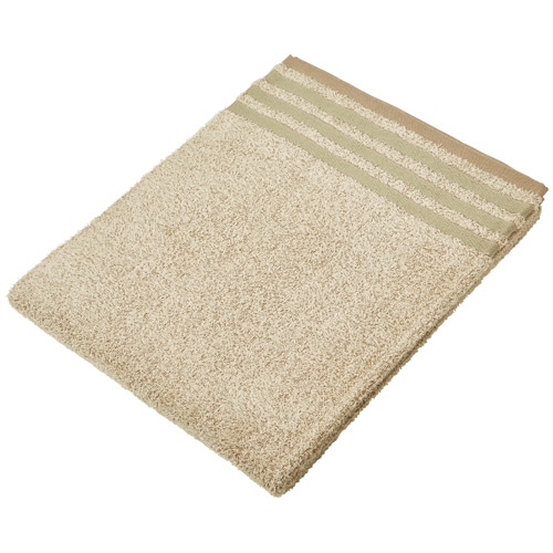 林 エッジライン 大判バスタオル ベージュ LN602828 1枚（ご注文単位1枚）【直送品】