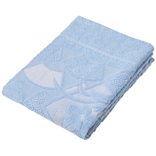 本多タオル 花の舞タオルケット ブルー 1050B 1枚（ご注文単位1枚）【直送品】