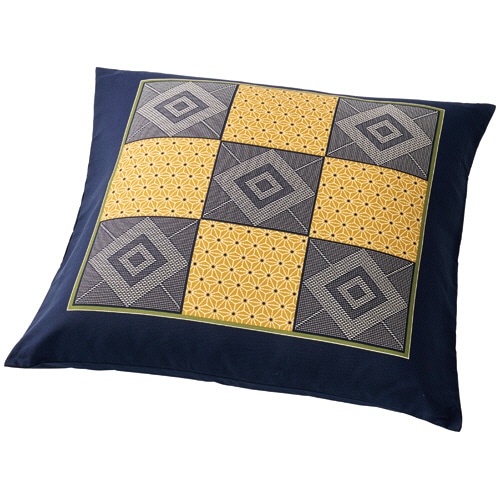 大津コーポレーション 座布団カバー 香織市松 銘仙判 紺 822S-6 1組(5枚)/セット（ご注文単位1セット）【直送品】