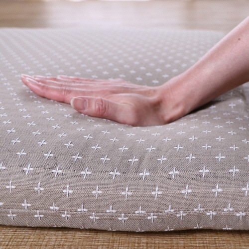 イケヒコ・コーポレーション 座布団 詩織 ベージュ 1組(2枚)/パック（ご注文単位1パック）【直送品】