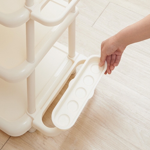 ライクイット シューズストレージ 5段 アイボリー 1台(ご注文単位1台)【直送品】