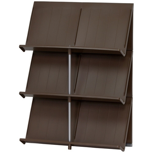 ライクイット シューズラック 3段 ブラウン 1台（ご注文単位1台）【直送品】