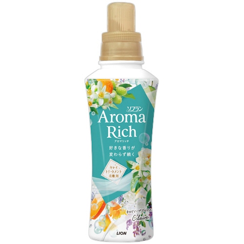 ライオン ソフラン アロマリッチ クレア 本体 480mL 1本（ご注文単位1本）【直送品】