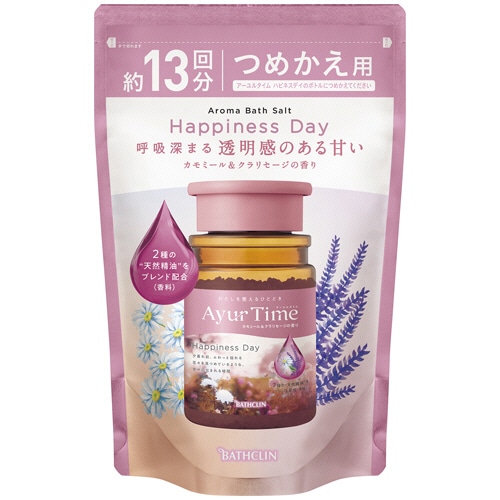 バスクリン アーユルタイム ハピネスデイ つめかえ用 520g 1個（ご注文単位1個）【直送品】