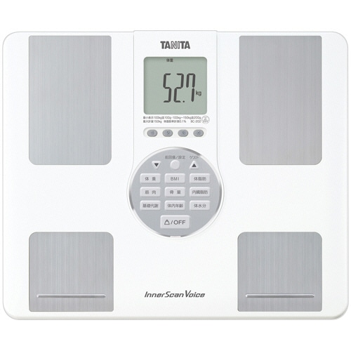 タニタ 体組成計 インナースキャンVoice ホワイト BC-202-WH 1台（ご注文単位1台）【直送品】