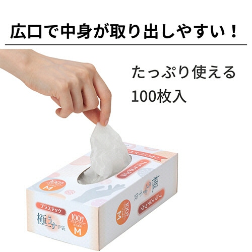 竹虎 タケトラ プラスチック手袋100 パウダーフリー L 1箱(100枚)/ケース(ご注文単位1ケース)【直送品】